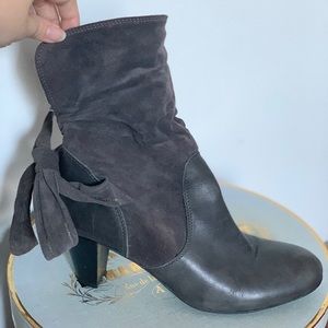 Custom Italian suede and leather boots